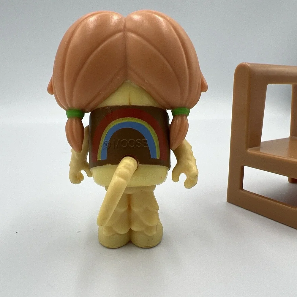 Indy Bluey Action Figure Toy Cartoon Dog Hippie Afghan Hound With Seat Accessory
